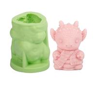 Tumotsit Moule à bougie en silicone avec signe du zodiaque chinois - Moule en résine avec jolis moules d'animaux pour savon fait à la main, chocolat, décorations de plâtre