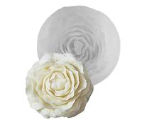 Tumotsit Moules à savon en silicone en forme de fleur de pivoine - Moule à chocolat en forme de fleur de pivoine - Moule à chocolat en forme de fleur de fougère - Moule à gâteau en forme de fleur pour