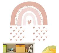 Tumotsit Stickers muraux arc-en-ciel pour chambre de fille | Autocollant mural en forme de cœur d'amour arc-en-ciel - Papier peint coloré - Décoration murale pour filles et garçons - Chambre d'enfant