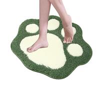 Tumotsit Tapis de bain en forme de patte de chat | Tapis antidérapant absorbant l'eau fibre peluche avec motif empreinte de chat, patte de chien antidérapant séchage