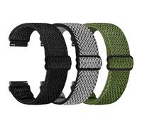 TumpCez Bracelets de montre élastiques - 16 mm, 18 mm, 19 mm, 20 mm, 22 mm, 24 mm - Fermeture rapide - Bracelet de sport réglable et respirant - Bracelet de rechange pour homme et femme, Noir ondulé +