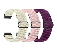 TumpCez Bracelets de montre élastiques - 16 mm, 18 mm, 19 mm, 20 mm, 22 mm, 24 mm - Fermeture rapide - Bracelet de sport réglable et respirant - Bracelet de rechange pour homme et femme, Blanc, rose