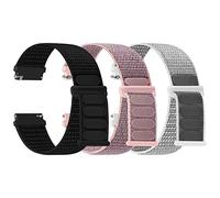 TumpCez Lot de 3 bracelets de montre en nylon - 16 mm, 18 mm, 20 mm, 22 mm - Fermeture rapide - Tissu respirant - Bracelet de rechange réglable - Pour homme et femme