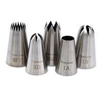 Tumtanm Lot de 5 douilles de glaçage extra larges en acier inoxydable sans couture de 2,7 m 1B 356 1 A 2D#