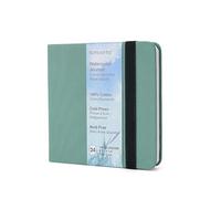 tumuarta Aquarell - Bloc de dessin, 12 x 12 cm, 300 g/m², 100% coton, pressé à froid, 24 feuilles, 48 pages, pour l'aquarelle, pour l'utilisation comme album de voyage et bloc-notes multimédia mixte