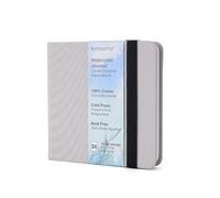 tumuarta Carnet de croquis aquarelle 12 x 12 cm, 300 g/m², 100 % coton, pressé à froid, 24 feuilles, 48 pages, journal aquarelle pour une utilisation comme carnet de croquis de voyage et bloc-notes
