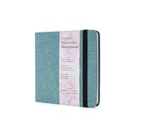 tumuarta Carnet de croquis aquarelle, 15 x 15 cm, 300 g/m², 100 % coton, pressé à froid, 24 feuilles, 48 pages, journal aquarelle pour une utilisation comme carnet de croquis de voyage et bloc-notes