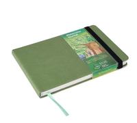 tumuarta Carnet de croquis aquarelle - 300 g - 25 % coton - 14 x 21 cm - 24 feuilles - Sans acide - Idéal pour aquarelle, acrylique (vert)