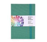 tumuarta Livre d'échantillons de couleurs d'artiste, 100 % coton, 300 g/m², livre de papier aquarelle Concertina, 24 pan/feuille, journal de couleurs pour aquarelles, acrylique, marqueurs et supports
