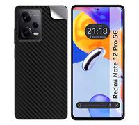 Tumundosmartphone Autocollant Vinyle Adhésif Texture Carbone pour Xiaomi Redmi Note 12 Pro 5G