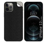 Tumundosmartphone Autocollant Vinyle Auto-Adhésif Texture Compatible avec IPHONE 12 Pro Max (6.7) - Carbone