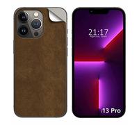 Tumundosmartphone Autocollant Vinyle Auto-Adhésif Texture Compatible avec IPHONE 13 Pro (6.1) - Cuir