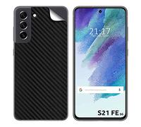 Tumundosmartphone Autocollant Vinyle Auto-Adhésif Texture pour Samsung Galaxy S21 Fe 5G - Carbone