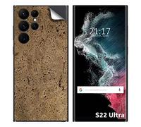 Tumundosmartphone Autocollant Vinyle Auto-Adhésif Texture pour Samsung Galaxy S22 Ultra 5G - Liège