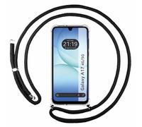 Tumundosmartphone Coque avec pendentif transparent pour Samsung Galaxy A17 4G / 5G avec cordon noir