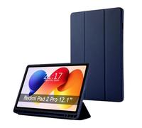 Tumundosmartphone Coque avec rabat Smart pour Xiaomi Redmi Pad 2 Pro couleur bleue