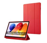 Tumundosmartphone Coque avec rabat Smart pour Xiaomi Redmi Pad 2 Pro couleur rouge
