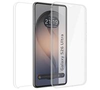 Tumundosmartphone Coque double transparente PC + TPU Full Body 360 pour Samsung Galaxy S26 Ultra 5G
