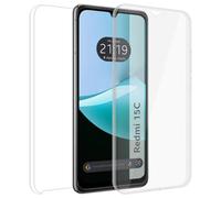 Tumundosmartphone Coque double transparente PC + TPU Full Body 360 pour Xiaomi Redmi 15C 4G / 5G