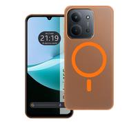 Tumundosmartphone Coque dure mate pour Xiaomi Redmi 15C 4G / 5G compatible avec MagSafe, couleur orange
