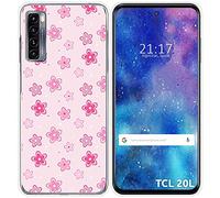 Tumundosmartphone Coque en gel TPU pour TCL 20L / 20L+ Motif Fleurs Dessins