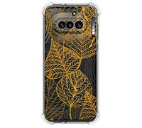 Tumundosmartphone Coque en silicone antichoc transparente pour Nothing Phone 4a 5G motif feuilles dessins