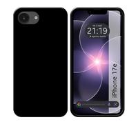 Tumundosmartphone Coque en silicone gel TPU noire pour iPhone 17e (6.1)