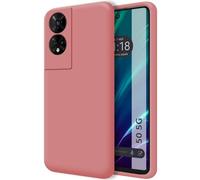 Tumundosmartphone Coque en Silicone Liquide Ultra Douce pour TCL 50 5G Couleur Rose