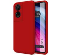 Tumundosmartphone Coque en Silicone Liquide Ultra Douce pour TCL 505 Couleur Rouge