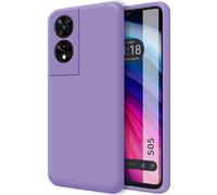 Tumundosmartphone Coque en Silicone Liquide Ultra Douce pour TCL 505 Couleur Violette