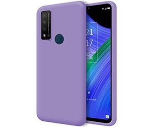 Tumundosmartphone Coque en Silicone Liquide Ultra Souple pour TCL 20 R 5G Violet