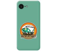 Tumundosmartphone Coque en silicone liquide vert pour iPhone 17e design Adventure dessins