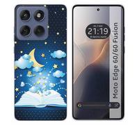 Tumundosmartphone Coque en silicone pour Motorola Edge 60/60 Fusion 5G design livre contes dessins