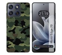Tumundosmartphone Coque en silicone pour Motorola Edge 70 5G motif camouflage dessins