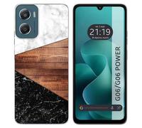 Tumundosmartphone Coque en silicone pour Motorola Moto G06 / G06 Power 4G design marbre 11 dessins