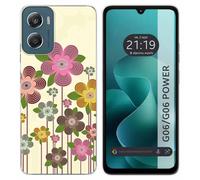 Tumundosmartphone Coque en silicone pour Motorola Moto G06 / G06 Power 4G design printemps en fleur dessins