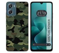 Tumundosmartphone Coque en silicone pour Motorola Moto G06 / G06 Power 4G motif camouflage dessins