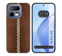 Tumundosmartphone Coque en silicone pour Realme 16 Pro 5G design cuir 01 dessins