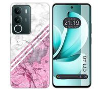 Tumundosmartphone Coque en silicone pour Realme C71 4G design marbre 03 dessins