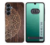 Tumundosmartphone Coque en silicone pour Samsung Galaxy A16 4G / 5G design bois 06 dessins