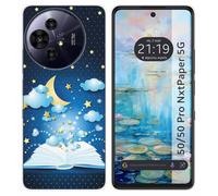 Tumundosmartphone Coque en silicone pour TCL 50/50 Pro NXTPAPER 5G design livre contes dessins