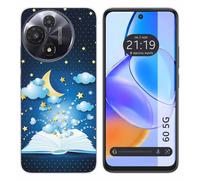 Tumundosmartphone Coque en silicone pour TCL 60 5G design livre contes dessins