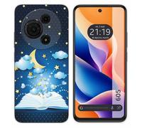 Tumundosmartphone Coque en silicone pour TCL 605 design livre contes dessins