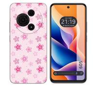 Tumundosmartphone Coque en silicone pour TCL 605 motif fleurs dessins