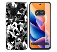 Tumundosmartphone Coque en silicone pour TCL 605 Motif Snow Camouflage Dessins