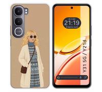 Tumundosmartphone Coque en silicone pour Vivo Y31 5G / Y21d design femme 10 dessins