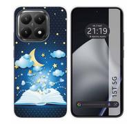 Tumundosmartphone Coque en silicone pour Xiaomi 15T 5G design livre contes dessins
