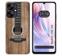 Tumundosmartphone Coque en silicone pour Xiaomi Redmi 13C 5G design bois 11 dessins