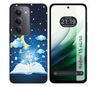 Tumundosmartphone Coque en silicone pour Xiaomi Redmi 15 4G / 5G design livre contes dessins