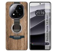 Tumundosmartphone Coque en silicone pour Xiaomi Redmi Note 14 Pro+ Plus 5G design bois 11 dessins